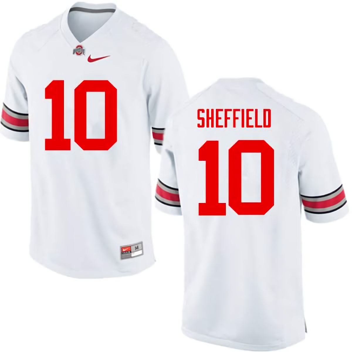 Kendall Sheffield Ohio State Buckeyes Men's NCAA #10 Nike White College Stitched Football Jersey PEG1856TQ